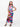 24sevenkid Girls Pink Floral Print Side Slit Maxi Dress
