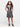 24sevenkid Girls Black Shimmery Metallic Sleeveless A Line Dress