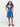 24sevenkid Girls Blue Shimmery Metallic Sleeveless A Line Dress