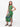 24sevenkid Girls Green Scarf Print Side Slit Maxi Dress