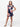 24sevenkid Girls Navy Blue Floral Print Cap Sleeve Babydoll Dress