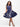 24sevenkid Girls Navy Blue Floral Fit and Flare Dress