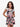 24seven Comfort Apparel Knee Length Girls Black Floral Pocket Dress